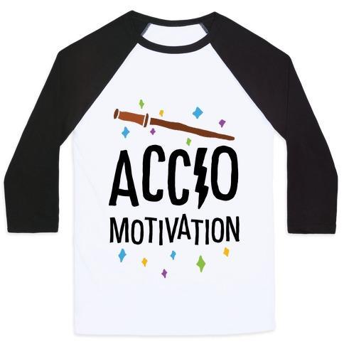 Virgin Teez  Baseball Tee ACCIO MOTIVATION UNISEX CLASSIC BASEBALL TEE