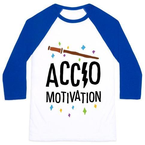 Virgin Teez  Baseball Tee ACCIO MOTIVATION UNISEX CLASSIC BASEBALL TEE