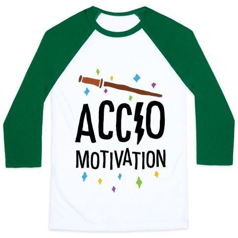 Virgin Teez  Baseball Tee ACCIO MOTIVATION UNISEX CLASSIC BASEBALL TEE