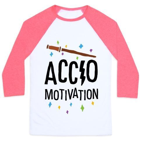 Virgin Teez  Baseball Tee ACCIO MOTIVATION UNISEX CLASSIC BASEBALL TEE