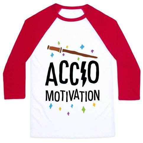 Virgin Teez  Baseball Tee ACCIO MOTIVATION UNISEX CLASSIC BASEBALL TEE