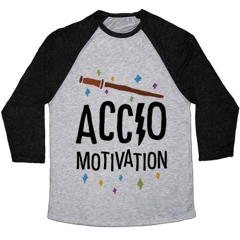 Virgin Teez  Baseball Tee ACCIO MOTIVATION UNISEX TRI-BLEND BASEBALL TEE