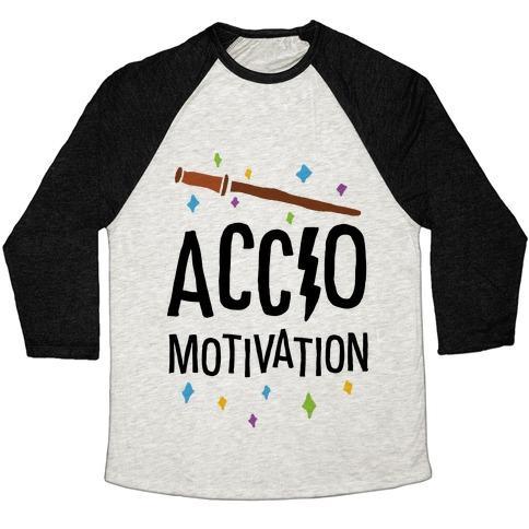 Virgin Teez  Baseball Tee ACCIO MOTIVATION UNISEX TRI-BLEND BASEBALL TEE