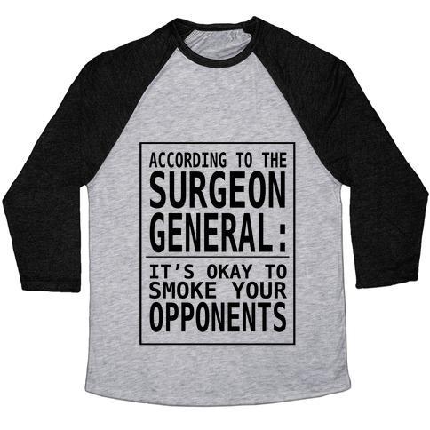 Virgin Teez  Baseball Tee ACCORDING TO THE SURGEON GENERAL:.. UNISEX TRI-BLEND BASEBALL TEE