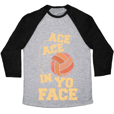 Virgin Teez  Baseball Tee ACE ACE (BLACK) UNISEX TRI-BLEND BASEBALL TEE