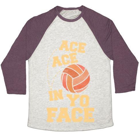 Virgin Teez  Baseball Tee ACE ACE (BLACK) UNISEX TRI-BLEND BASEBALL TEE