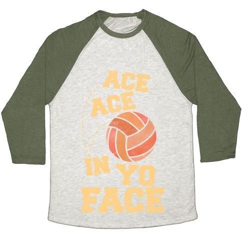Virgin Teez  Baseball Tee ACE ACE (BLACK) UNISEX TRI-BLEND BASEBALL TEE