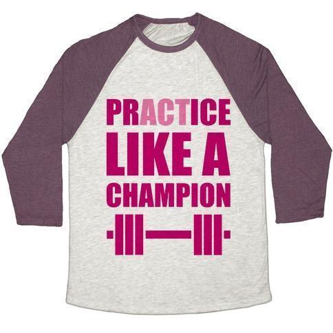 Virgin Teez  Baseball Tee ACT LIKE A CHAMPION UNISEX TRI-BLEND BASEBALL TEE