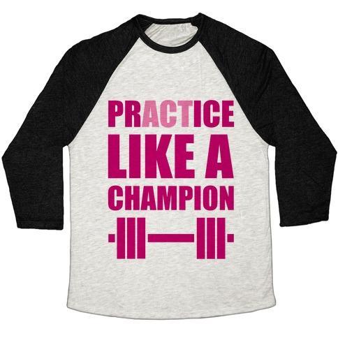 Virgin Teez  Baseball Tee ACT LIKE A CHAMPION UNISEX TRI-BLEND BASEBALL TEE