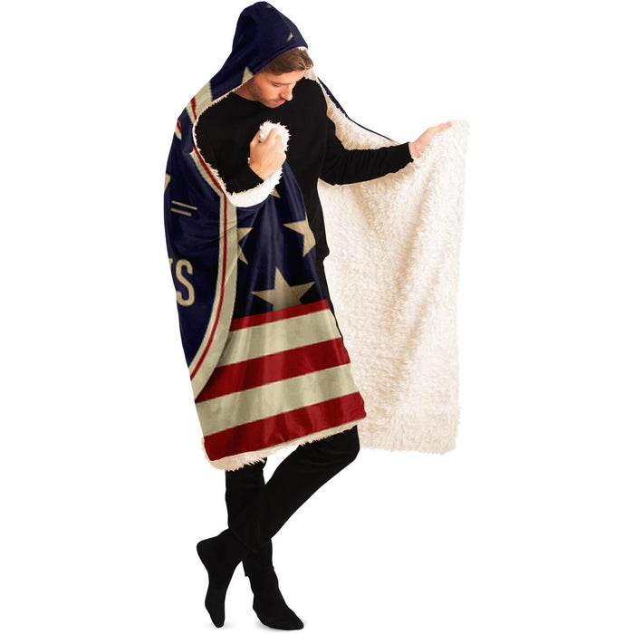 Free veterans day Hooded Blanket