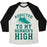 Virgin Teez  Baseball Tee ADDICTED TO MY RUNNER'S HIGH UNISEX TRI-BLEND BASEBALL TEE