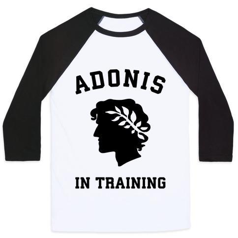 Virgin Teez  Baseball Tee ADONIS IN TRAINING UNISEX CLASSIC BASEBALL TEE