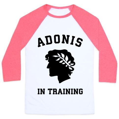 Virgin Teez  Baseball Tee ADONIS IN TRAINING UNISEX CLASSIC BASEBALL TEE