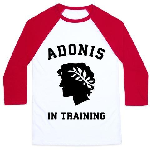 Virgin Teez  Baseball Tee ADONIS IN TRAINING UNISEX CLASSIC BASEBALL TEE
