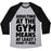 Virgin Teez  Baseball Tee Unisex Tri-Blend Baseball Tee / small / Athletic Gray / Black ADULTING AT THE GYM MEANS AT LEAST I MADE IT HERE UNISEX TRI-BLEND BASEBALL TEE