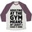 Virgin Teez  Baseball Tee Unisex Tri-Blend Baseball Tee / small / Oatmeal / Maroon ADULTING AT THE GYM MEANS AT LEAST I MADE IT HERE UNISEX TRI-BLEND BASEBALL TEE