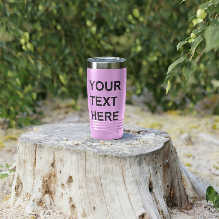 Custom Logo Tumbler, Team Logo Here Tumbler, Personalized Tumbler, Text on a Tumbler, Your Business Logo or Brand Logo Ringneck Tumbler, 20oz