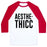 Virgin Teez  Baseball Tee Unisex Classic Baseball Tee / x-small / White/Red AESTHETHICC PARODY UNISEX CLASSIC BASEBALL TEE