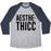 Virgin Teez  Baseball Tee Unisex Tri-Blend Baseball Tee / small / Athletic Gray / Navy AESTHETHICC PARODY UNISEX TRI-BLEND BASEBALL TEE