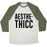 Virgin Teez  Baseball Tee Unisex Tri-Blend Baseball Tee / small / Oatmeal / Moss AESTHETHICC PARODY UNISEX TRI-BLEND BASEBALL TEE