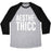 Virgin Teez  Baseball Tee Unisex Tri-Blend Baseball Tee / small / Athletic Gray / Black AESTHETHICC PARODY WHITE PRINT UNISEX TRI-BLEND BASEBALL TEE