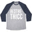 Virgin Teez  Baseball Tee Unisex Tri-Blend Baseball Tee / small / Athletic Gray / Navy AESTHETHICC PARODY WHITE PRINT UNISEX TRI-BLEND BASEBALL TEE