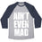 Virgin Teez  Baseball Tee Unisex Tri-Blend Baseball Tee / small / Athletic Gray / Navy AIN'T EVEN MAD UNISEX TRI-BLEND BASEBALL TEE