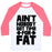 Virgin Teez  Baseball Tee Unisex Classic Baseball Tee / x-small / White/Neon Pink AIN'T NOBODY GOT TIME FOR FAT UNISEX CLASSIC BASEBALL TEE