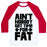 Virgin Teez  Baseball Tee Unisex Classic Baseball Tee / x-small / White/Red AIN'T NOBODY GOT TIME FOR FAT UNISEX CLASSIC BASEBALL TEE