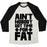 Virgin Teez  Baseball Tee Unisex Tri-Blend Baseball Tee / small / Oatmeal / Black AIN'T NOBODY GOT TIME FOR FAT UNISEX TRI-BLEND BASEBALL TEE