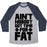 Virgin Teez  Baseball Tee Unisex Tri-Blend Baseball Tee / small / Athletic Gray / Navy AIN'T NOBODY GOT TIME FOR FAT UNISEX TRI-BLEND BASEBALL TEE