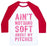 Virgin Teez  Baseball Tee Unisex Classic Baseball Tee / x-small / White/Red AIN'T NOTHING SOFT ABOUT MY PITCHES UNISEX CLASSIC BASEBALL TEE