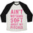 Virgin Teez  Baseball Tee Unisex Tri-Blend Baseball Tee / small / Oatmeal / Black AIN'T NOTHING SOFT ABOUT MY PITCHES UNISEX TRI-BLEND BASEBALL TEE