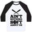 Virgin Teez  Baseball Tee Unisex Classic Baseball Tee / x-small / White/Black AIN'T NOTHING SOFT ABOUT US UNISEX CLASSIC BASEBALL TEE