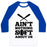 Virgin Teez  Baseball Tee Unisex Classic Baseball Tee / x-small / White/Blue AIN'T NOTHING SOFT ABOUT US UNISEX CLASSIC BASEBALL TEE