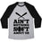 Virgin Teez  Baseball Tee Unisex Tri-Blend Baseball Tee / small / Athletic Gray / Black AIN'T NOTHING SOFT ABOUT US UNISEX TRI-BLEND BASEBALL TEE