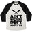 Virgin Teez  Baseball Tee Unisex Tri-Blend Baseball Tee / small / Oatmeal / Black AIN'T NOTHING SOFT ABOUT US UNISEX TRI-BLEND BASEBALL TEE