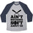 Virgin Teez  Baseball Tee Unisex Tri-Blend Baseball Tee / small / Athletic Gray / Navy AIN'T NOTHING SOFT ABOUT US UNISEX TRI-BLEND BASEBALL TEE