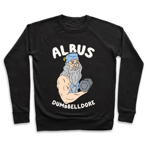 Virgin Teez  Pullover Crewneck Sweatshirt / x-small / Black ALBUS DUMBBELLDORE CREWNECK SWEATSHIRT
