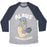 Virgin Teez  Baseball Tee Unisex Tri-Blend Baseball Tee / small / Athletic Gray / Navy ALBUS DUMBBELLDORE UNISEX TRI-BLEND BASEBALL TEE