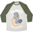 Virgin Teez  Baseball Tee Unisex Tri-Blend Baseball Tee / small / Oatmeal / Moss ALBUS DUMBBELLDORE UNISEX TRI-BLEND BASEBALL TEE