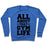 Virgin Teez  Pullover Crewneck Sweatshirt / x-small / Heathered Blue ALL ABOUT THAT GYM LIFE (CMYK) CREWNECK SWEATSHIRT