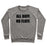 Virgin Teez  Pullover Crewneck Sweatshirt / x-small / Heathered Gray ALL BUFF. NO FLUFF (BLACK FONT) CREWNECK SWEATSHIRT