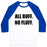 Virgin Teez  Baseball Tee Unisex Classic Baseball Tee / x-small / White/Blue ALL BUFF. NO FLUFF (BLACK FONT) UNISEX CLASSIC BASEBALL TEE