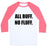 Virgin Teez  Baseball Tee Unisex Classic Baseball Tee / x-small / White/Neon Pink ALL BUFF. NO FLUFF (BLACK FONT) UNISEX CLASSIC BASEBALL TEE