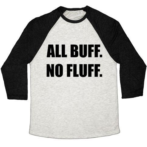 Virgin Teez  Baseball Tee Unisex Tri-Blend Baseball Tee / small / Oatmeal / Black ALL BUFF. NO FLUFF (BLACK FONT) UNISEX TRI-BLEND BASEBALL TEE