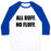 Virgin Teez  Baseball Tee Unisex Classic Baseball Tee / x-small / White/Blue ALL BUFF. NO FLUFF (CROPTOP) UNISEX CLASSIC BASEBALL TEE