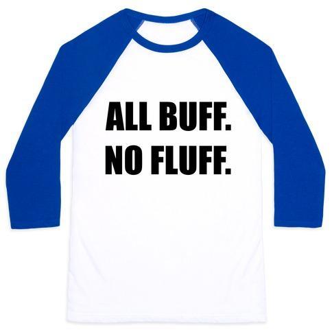 Virgin Teez  Baseball Tee Unisex Classic Baseball Tee / x-small / White/Blue ALL BUFF. NO FLUFF (CROPTOP) UNISEX CLASSIC BASEBALL TEE