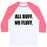 Virgin Teez  Baseball Tee Unisex Classic Baseball Tee / x-small / White/Neon Pink ALL BUFF. NO FLUFF (CROPTOP) UNISEX CLASSIC BASEBALL TEE