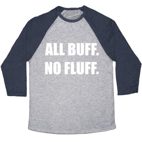 Virgin Teez  Baseball Tee Unisex Tri-Blend Baseball Tee / small / Athletic Gray / Navy ALL BUFF. NO FLUFF. UNISEX TRI-BLEND BASEBALL TEE